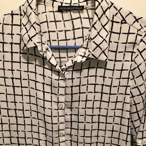 🖤Black and White Blouse